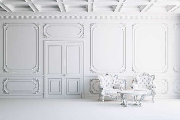 istock 3d beautiful vintage interior with two armchairs and table 915233954