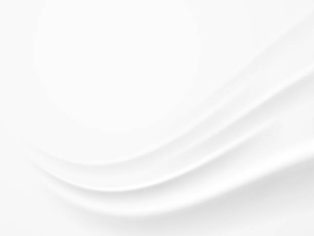ilustrações de stock, clip art, desenhos animados e ícones de abstract white , gray background with clean smooth soft wave , vector illustration - silk textile contemporary textured
