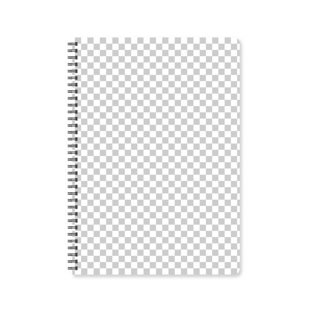 шаблон блокнота с пустым фоном - note pad book spiral notebook ring binder stock illustrations