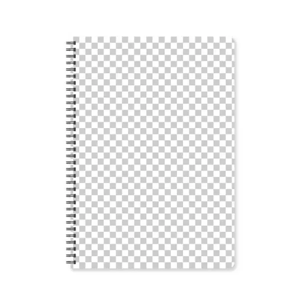 Vector illustration of Notepad template with blank background