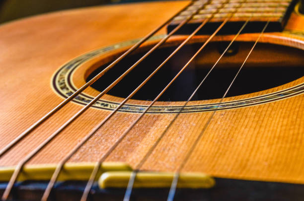 Guitar Close Up Guitar Close Up musical instrument string stock pictures, royalty-free photos & images