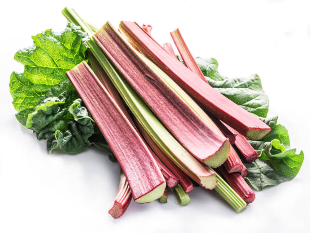 istock Edible rhubarb stalks. 915251226