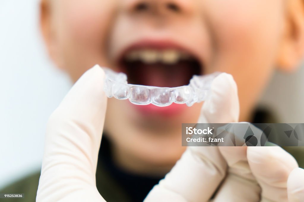 Check a retainer Dental Aligner Stock Photo