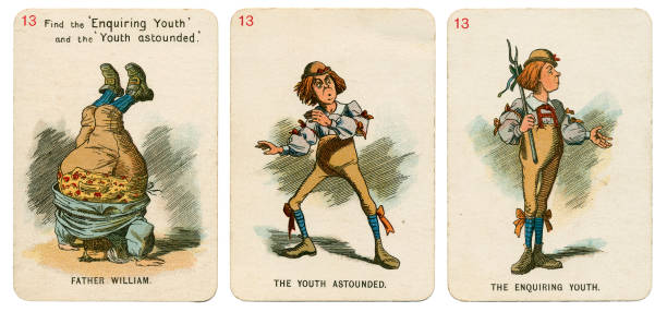 set de cartes à jouer alice in wonderland 1898 13 - 1898 photos et images de collection