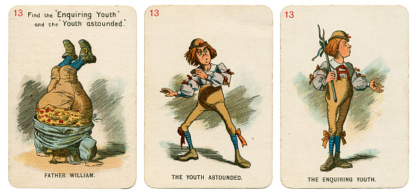 1898 Alice In Wonderland playing cards. This is Set 13 from a deck of 19th century playing cards \