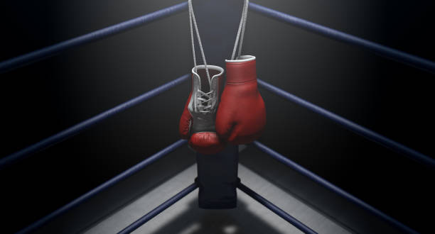 istock Boxing Corner And Boxing Gloves 915256314