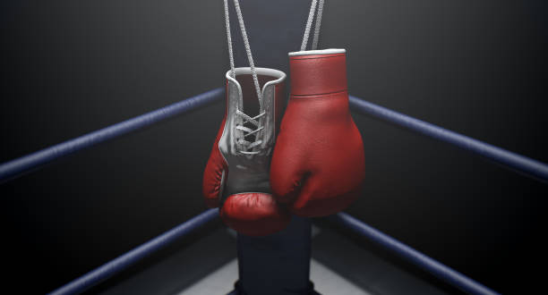 istock Boxing Corner And Boxing Gloves 915256402