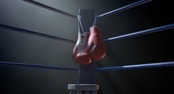 istock Boxing Corner And Boxing Gloves 915256416