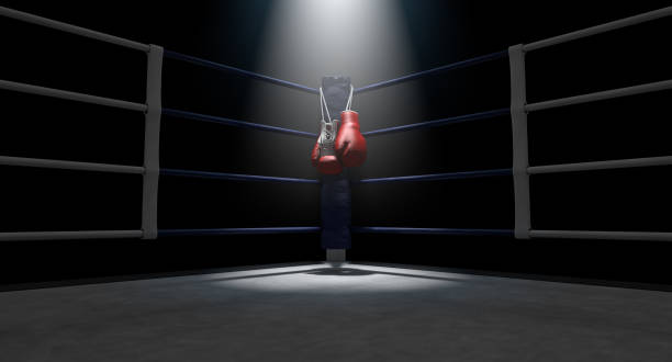 istock Boxing Corner And Boxing Gloves 915256420