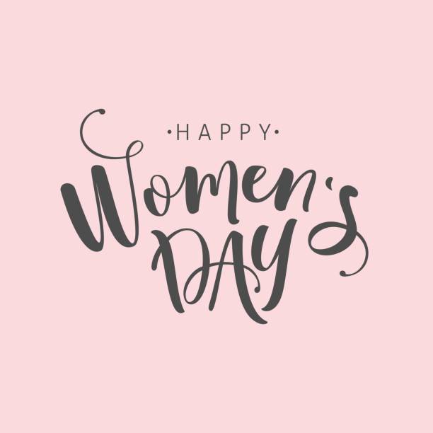 Happy Womens Day. Lettering design. Vector illustration Happy Womens Day. Lettering design. Vector illustration happy day stock illustrations