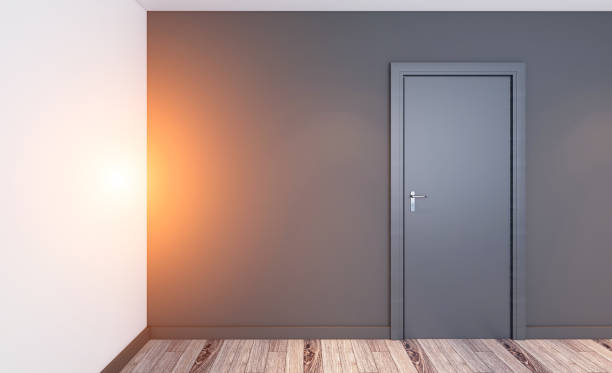 istock Modern Empty  office Cabinet. Meeting room. 3D rendering.. Sunset 915260136