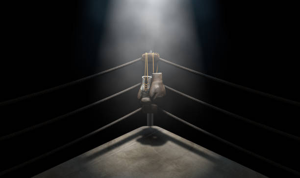 istock Vintage Boxing  Corner And Hung Up Gloves 915260512