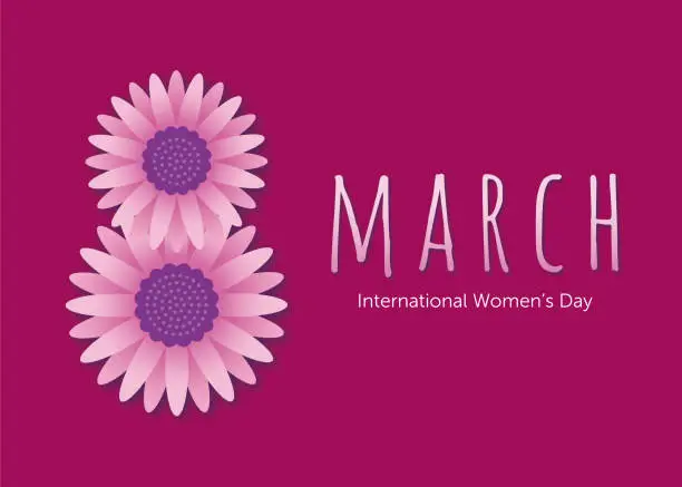 Vector illustration of International Women's Day template for advertising, banners, leaflets and flyers.