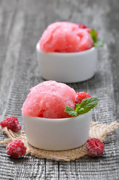 istock Fruit sorbet with raspberries 915263952