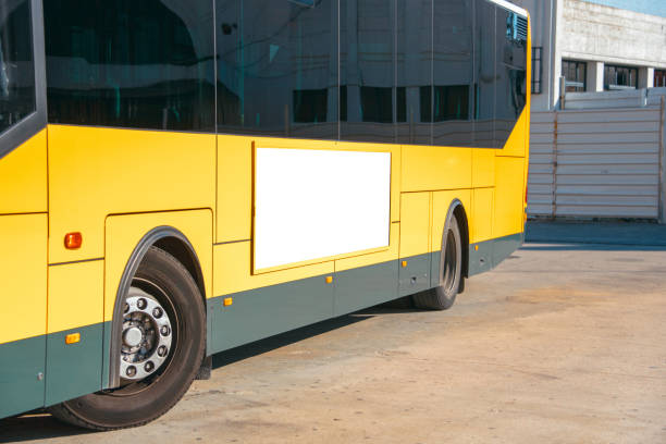 istock City bus with blank billboard 915271516