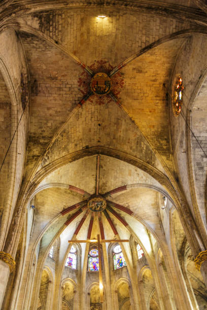 istock Lofty Church Ceiling Above Stained Glass 915275916