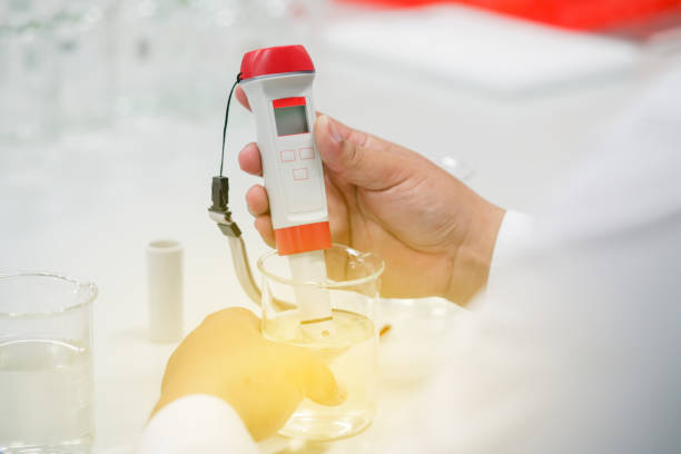 istock The scientist work at the chemical solution with handle pH meter in the laboratory 915276268