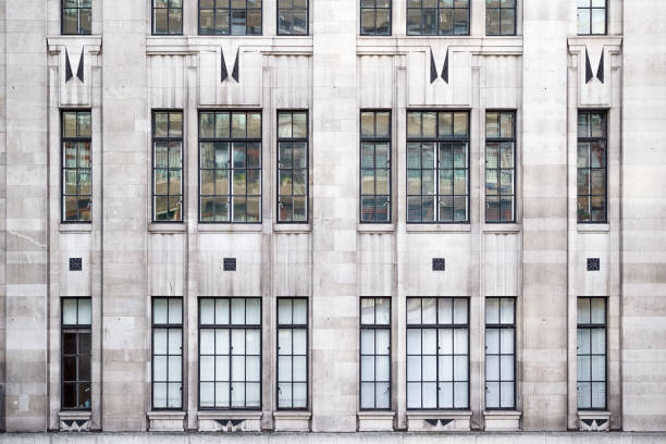 istock Facade of building with classical windows in London 915276316