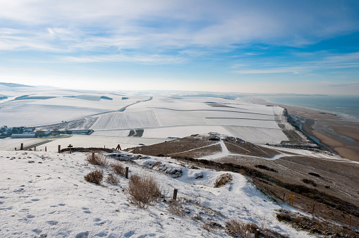 Cape Blanc Nez, under snow in France