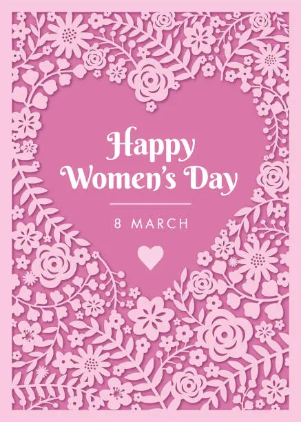 Vector illustration of International Women's Day template for cards, advertising, banners, leaflets and flyers.