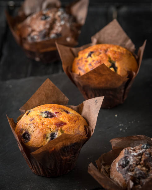istock Homemade delicious chocolate cupcakes with fresh berries 915287328