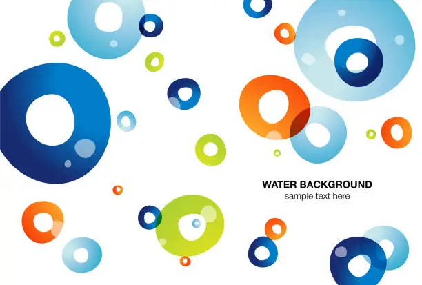Vector illustration of Water colorful background, vector illustration