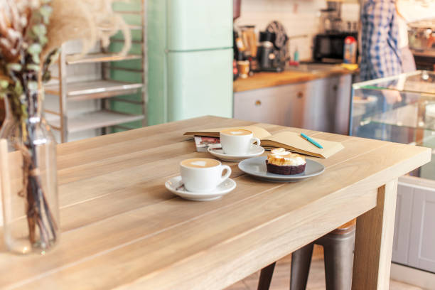 istock A table setting for coffee on the counter at a coffee house 915292350