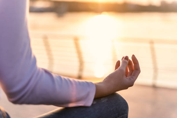 istock Yoga Sunset Poses. 915297954