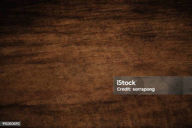 Old Grunge Dark Textured Wooden Backgroundthe Surface Of The Old Brown Wood Texture Stock Photo - Download Image Now