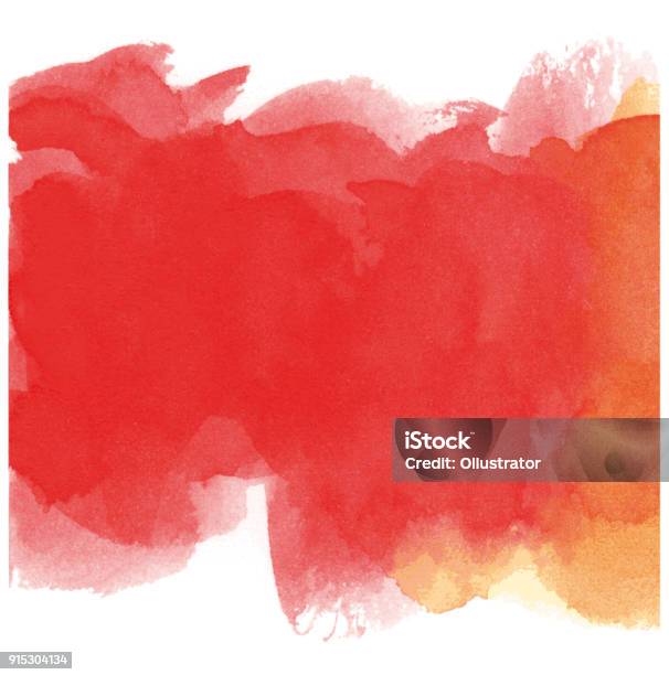 Watercolor Background Stock Illustration - Download Image Now - Watercolor Painting, Watercolor Paints, Red
