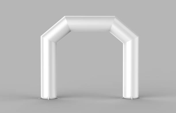 istock White Blank Inflatable angular Arch Tube or Event Entrance Gate. 3d render illustration. 915312246