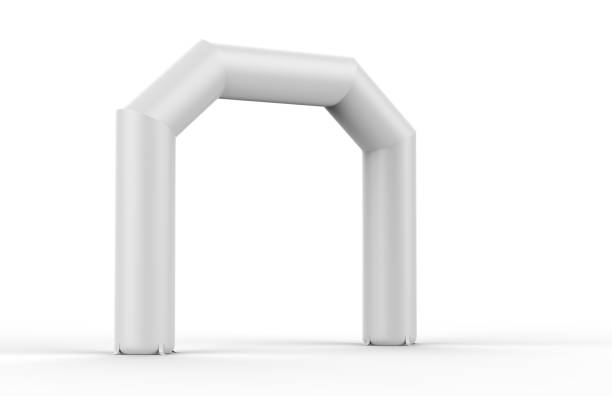 istock White Blank Inflatable angular Arch Tube or Event Entrance Gate. 3d render illustration. 915312262