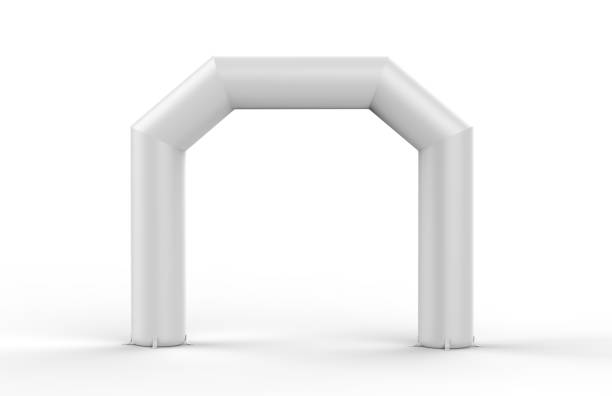 istock White Blank Inflatable angular Arch Tube or Event Entrance Gate. 3d render illustration. 915312268