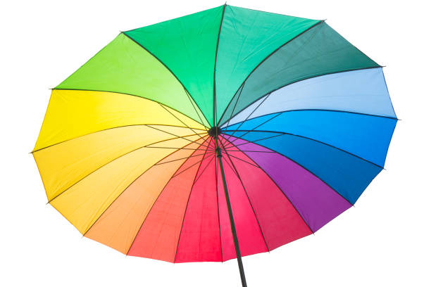 istock Isoltated rainbow coloured umbrella 915320836