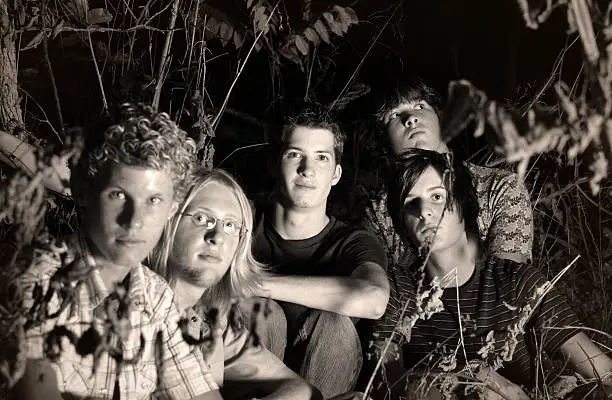 Photo of hidden teen rock band