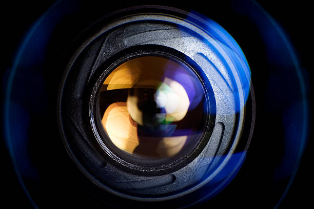 istock Abstract techno background photography of a camera lens. 91532349
