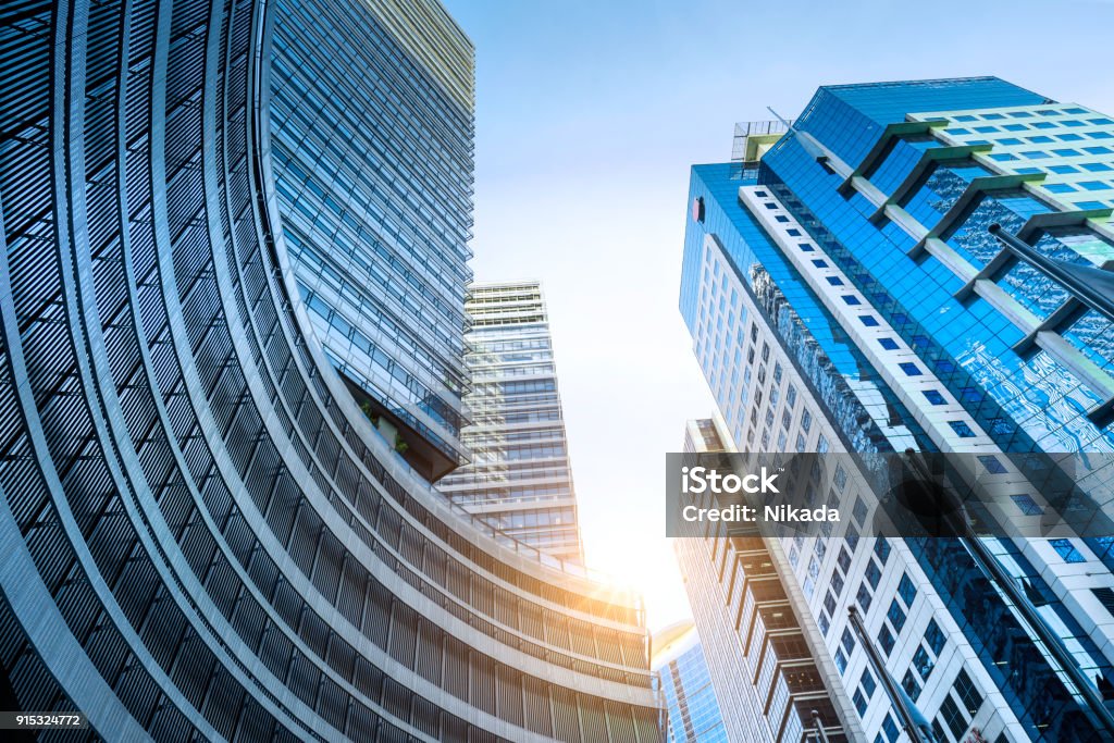 Modern apartment building skyscrapers High rise skyscrapers  Philippines Stock Photo