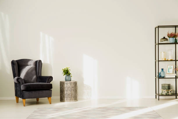 istock Dark armchair in living room 915327638