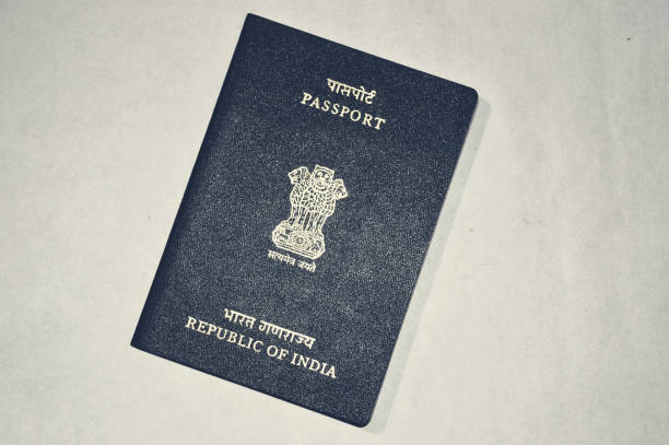 Indian frequent flyer passport on white background
