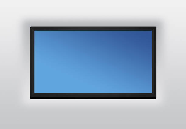 led 또는 lcd tv 스크린에 벽 배경 - television flat screen high definition television liquid crystal display 뉴스 사진 이미지