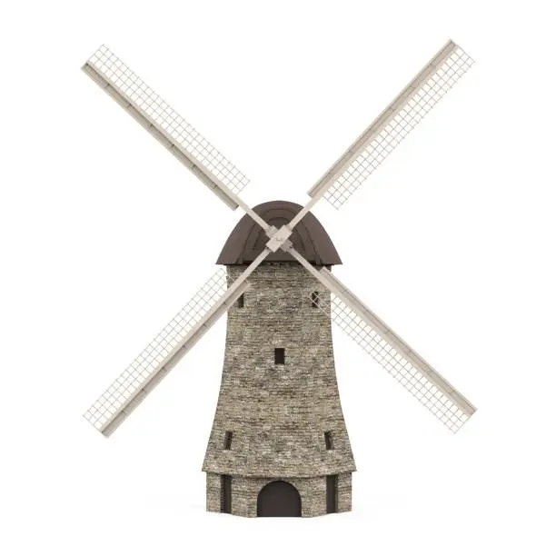 Photo of Dutch Windmill Isolated