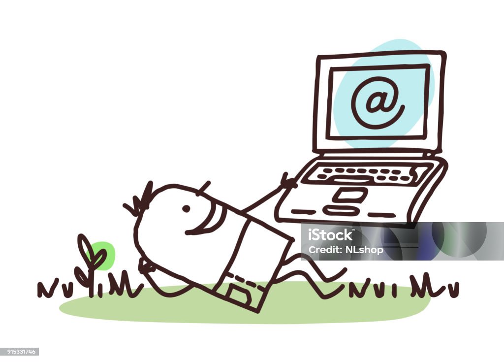 Cartoon Man Relaxing With His Laptop Stock Illustration - Download Image Now - Adult, Boys, Cartoon - iStock Cartoon Man Relaxing With His Laptop Stock Illustration - Download Image Now - Adult, Boys, Cartoon - iStock