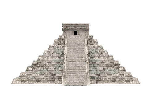 Pirámide maya aislado photo