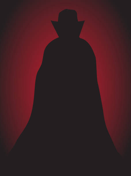 Dracula A Dracula Silhouette on a red and black background count dracula stock illustrations