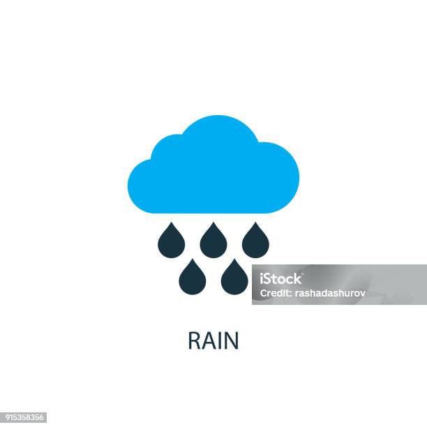 Rain Icon Icon Element Illustration Stock Illustration - Download Image Now - Blue, Climate, Clip Art