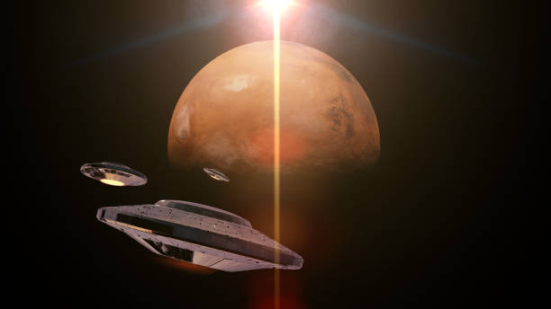 istock UFOs in orbit of the red planet Mars 915362926