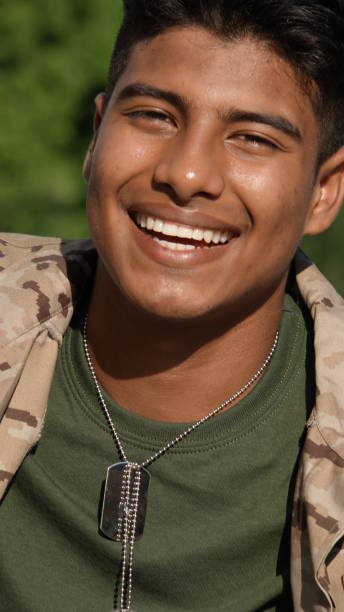 istock Handsome Male Soldier Smiling 915366318