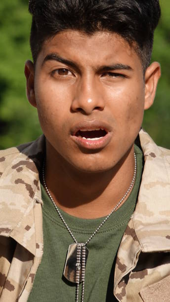 istock Young Male Soldier And Confusion 915366342