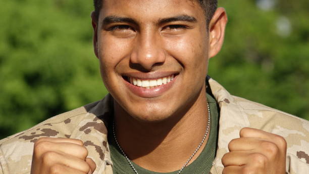 istock Male Soldier Smiling 915366368