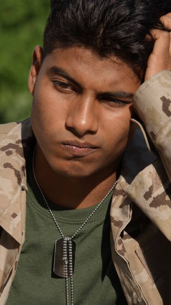 istock Unhappy Good Looking Male Soldier 915366402